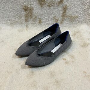 Rothy’s The Point Cloud Grey Birdseye Ballet Flats Size 7W Lightweight Travel